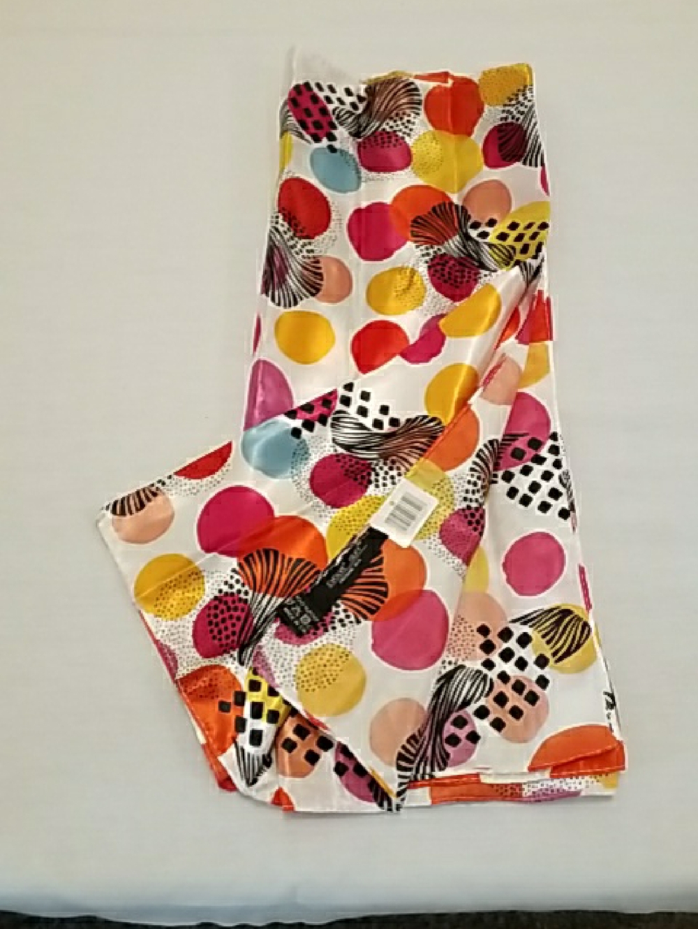 Multicolor Polka Dot Satin Scarf - Women's Fashion Wrap